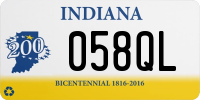 IN license plate 058QL