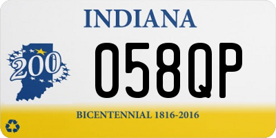 IN license plate 058QP