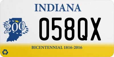 IN license plate 058QX