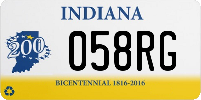 IN license plate 058RG