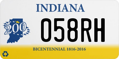 IN license plate 058RH