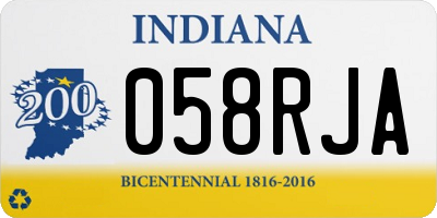IN license plate 058RJA