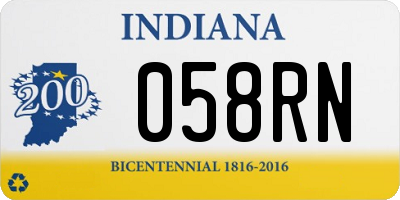 IN license plate 058RN