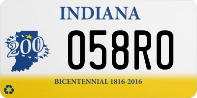 IN license plate 058RO