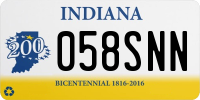 IN license plate 058SNN