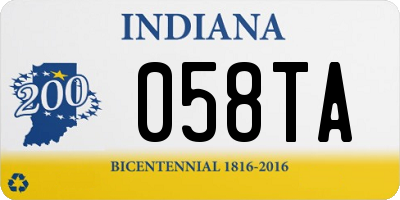 IN license plate 058TA