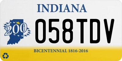 IN license plate 058TDV