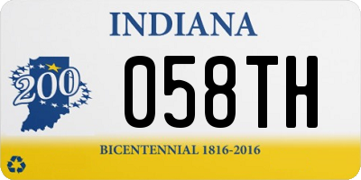 IN license plate 058TH