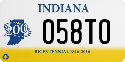 IN license plate 058TO