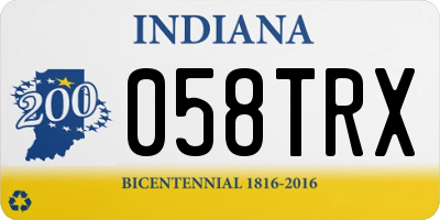 IN license plate 058TRX