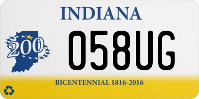 IN license plate 058UG