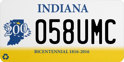 IN license plate 058UMC