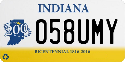 IN license plate 058UMY