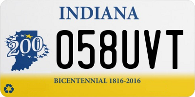 IN license plate 058UVT