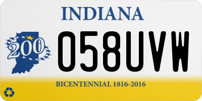 IN license plate 058UVW