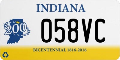 IN license plate 058VC