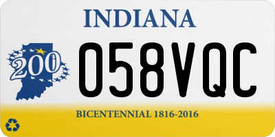 IN license plate 058VQC
