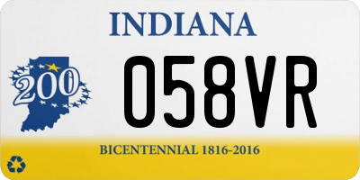 IN license plate 058VR