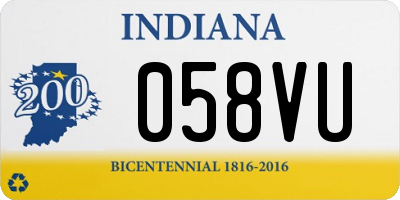 IN license plate 058VU