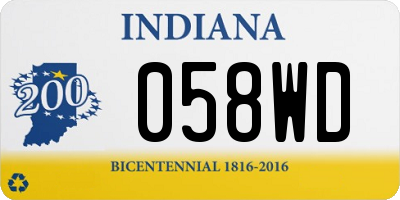 IN license plate 058WD