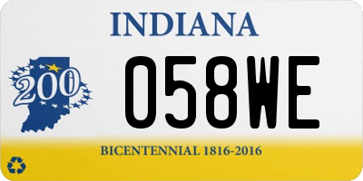 IN license plate 058WE