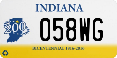 IN license plate 058WG