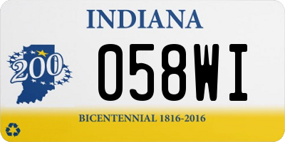 IN license plate 058WI