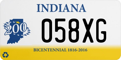 IN license plate 058XG