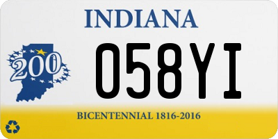 IN license plate 058YI