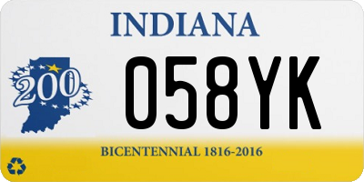 IN license plate 058YK