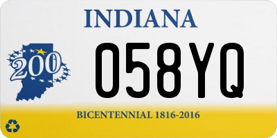 IN license plate 058YQ