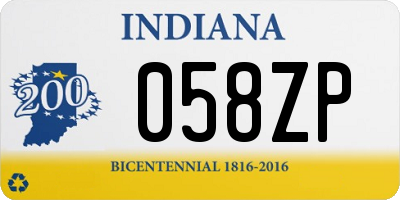 IN license plate 058ZP