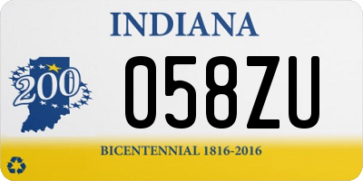 IN license plate 058ZU