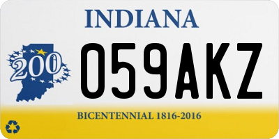 IN license plate 059AKZ