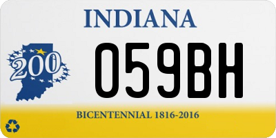 IN license plate 059BH