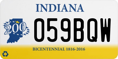 IN license plate 059BQW