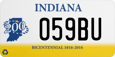 IN license plate 059BU
