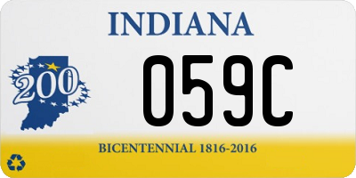 IN license plate 059C