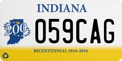 IN license plate 059CAG