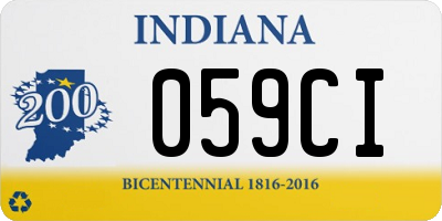 IN license plate 059CI