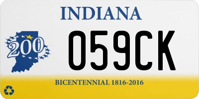 IN license plate 059CK