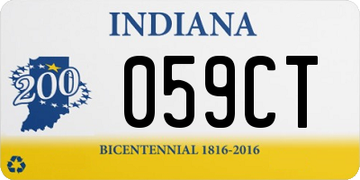 IN license plate 059CT