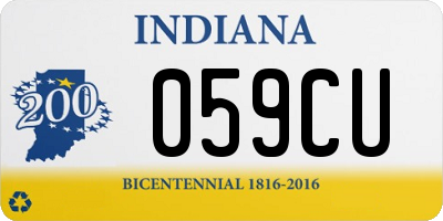IN license plate 059CU