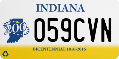 IN license plate 059CVN