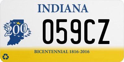 IN license plate 059CZ