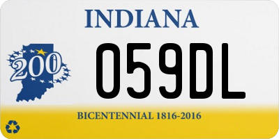 IN license plate 059DL