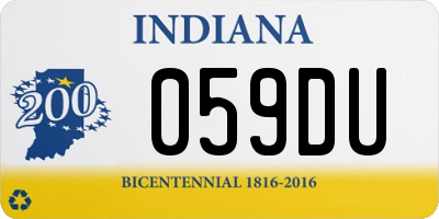 IN license plate 059DU