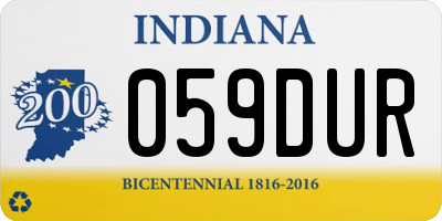 IN license plate 059DUR
