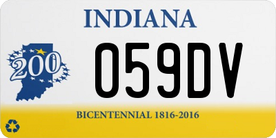 IN license plate 059DV