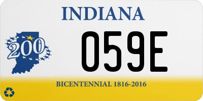 IN license plate 059E